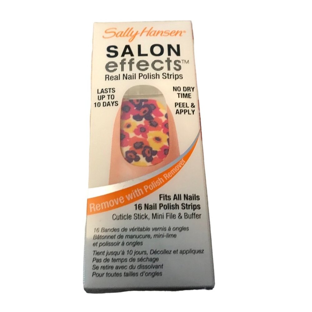 Sally Hansen Nail Polish Strips 520 Spring Fever Floral Salon Effects 16 Pieces